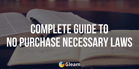No Purchase Necessary Law & Giveaways .